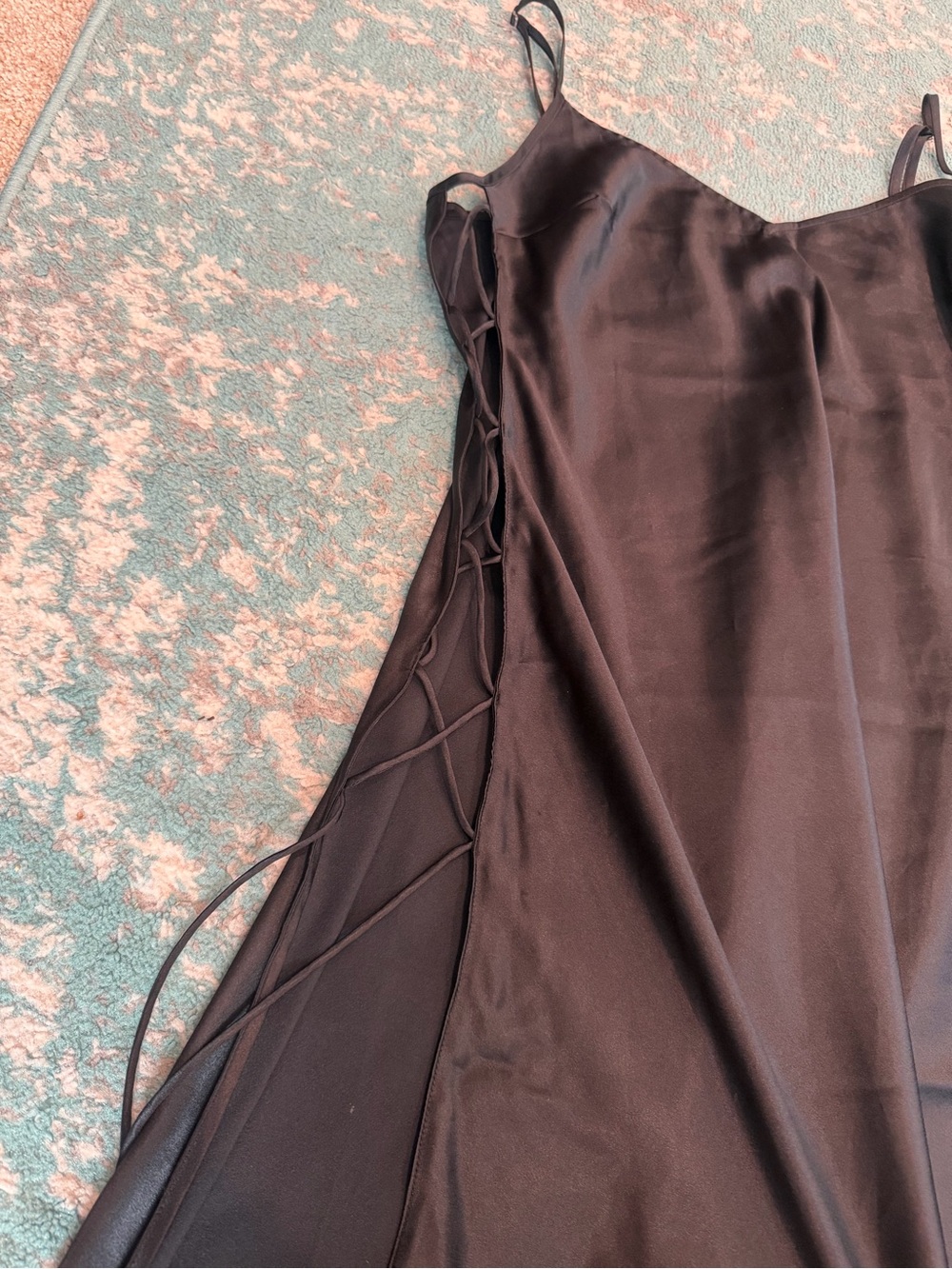Y2K VS Black Lace-Up Slip Dress - Women Intimates & Sleepwear - Picture 2 of 6